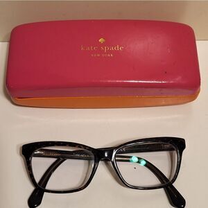 Kate Spade "Cardea" Dk. Tortoiseshell Rectangle Plastic Frames w/Case MSRP $251